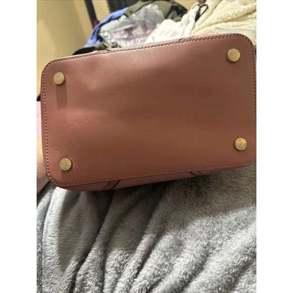 Michael Kors Nicole large Leather bucket bag MSRP $448 Pre-Loved Pink Salmon - Picture 7 of 14